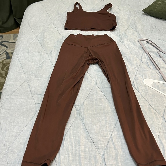 Brown Two-Piece aerie legging bra med/8 - Picture 8 of 8